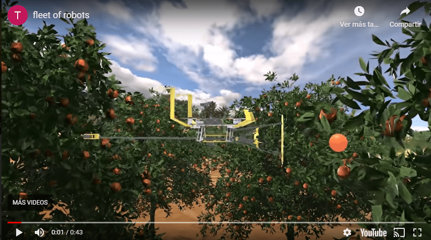 El increíble robot volador que cosecha la fruta de los árboles