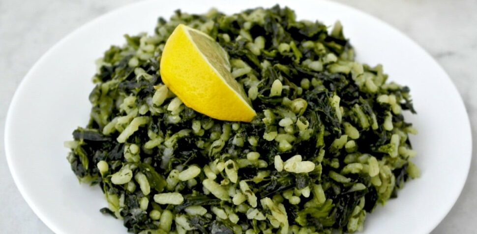 Pilaf de espinacas